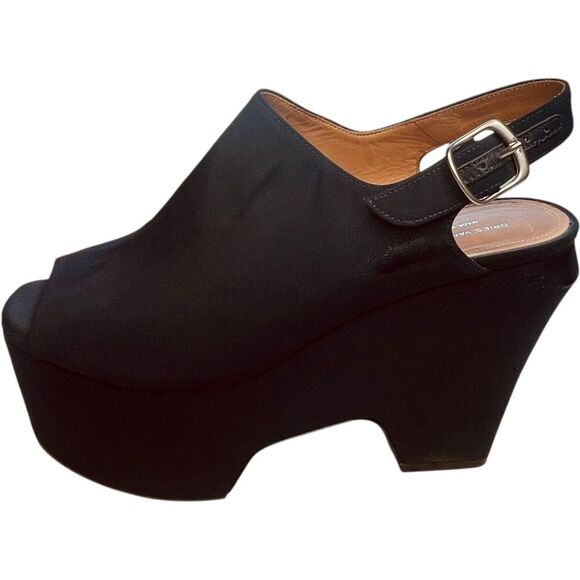 Dries Van Noten Satin Slingback Sandal - Picture 1 of 11